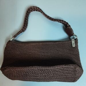Lina Crochet Woven Brown Purse Bag